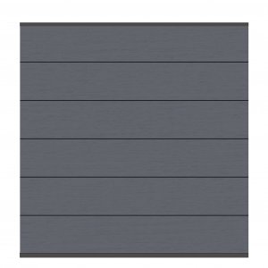 WPC XL - Anthrazit - Zaunfeld-Set 178x184 cm