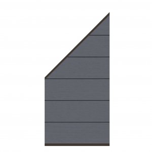 WPC XL - Anthrazit - Zaun-Anschluss-Set 91x184 auf 94 cm