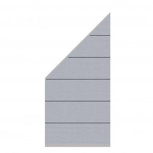 WPC XL - Grau - Zaun-Anschluss-Set 91x184 auf 94 cm
