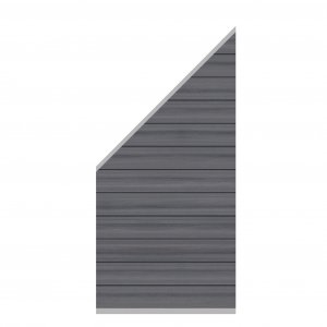 WPC PLATINUM - Grau - Zaun-Anschluss-Set 91x184 auf 94 cm