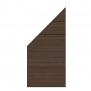 WPC PLATINUM XL - Braun - Zaun-Anschluss-Set 91x184 auf 94 cm