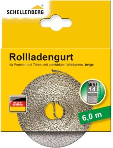 Rollladengurt 14 mm - 6 m - System MINI - verschiedene Farben