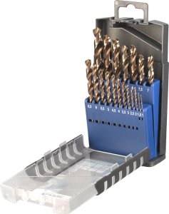 HSS-CO Cobalt Spiralbohrer-Set - 19-teilig - 1 bis 10 mm